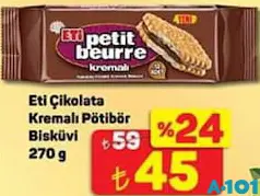 ETİ ÇİKOLATA KREMALI PETİBÖR BİSKÜVİ 270 G fiyat ve kampanya bilgisi
